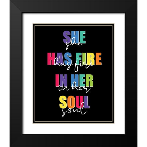She Has Black Modern Wood Framed Art Print with Double Matting by Allen, Kimberly