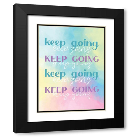 Keep Going Black Modern Wood Framed Art Print with Double Matting by Allen, Kimberly