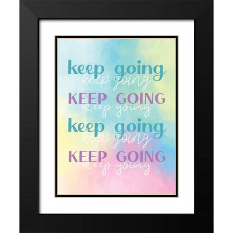 Keep Going Black Modern Wood Framed Art Print with Double Matting by Allen, Kimberly