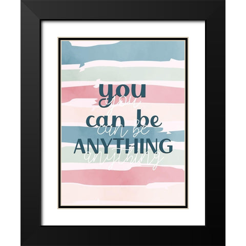 Anything Black Modern Wood Framed Art Print with Double Matting by Allen, Kimberly