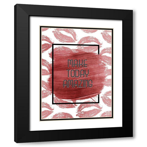 Make Today Black Modern Wood Framed Art Print with Double Matting by Allen, Kimberly