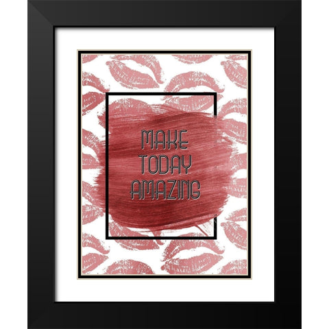 Make Today Black Modern Wood Framed Art Print with Double Matting by Allen, Kimberly