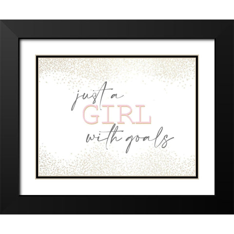 Just a Girl Black Modern Wood Framed Art Print with Double Matting by Allen, Kimberly