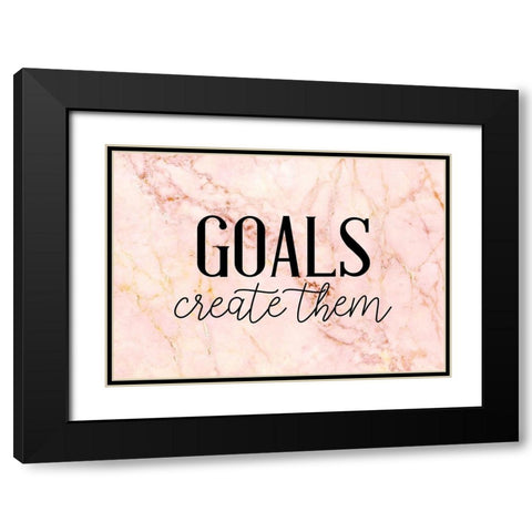 Goals Black Modern Wood Framed Art Print with Double Matting by Allen, Kimberly