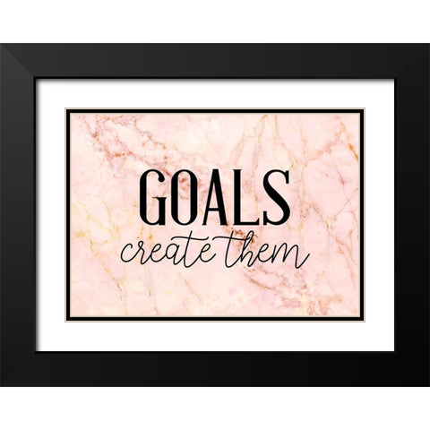 Goals Black Modern Wood Framed Art Print with Double Matting by Allen, Kimberly