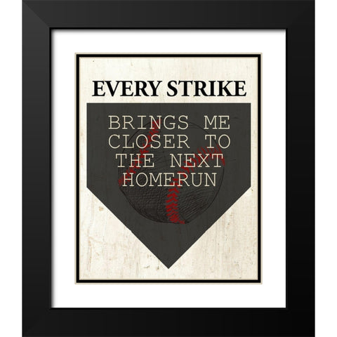 Every Strike Black Modern Wood Framed Art Print with Double Matting by Allen, Kimberly