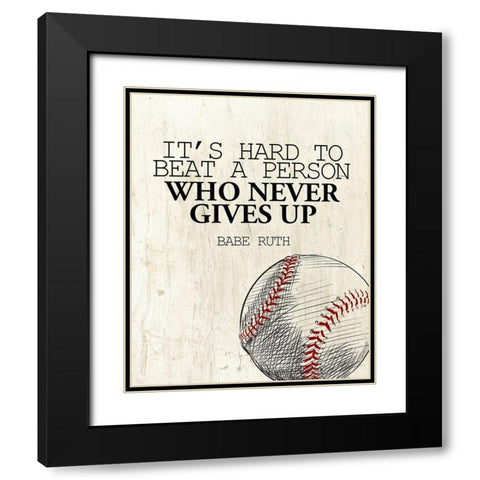 Its Hard to Beat Black Modern Wood Framed Art Print with Double Matting by Allen, Kimberly