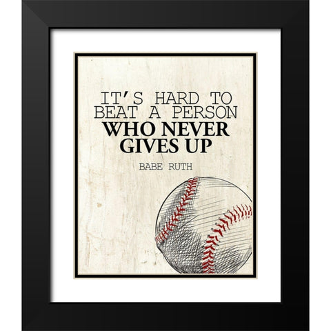 Its Hard to Beat Black Modern Wood Framed Art Print with Double Matting by Allen, Kimberly