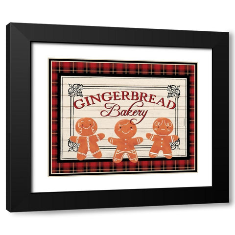 Gingerbread Bakery Black Modern Wood Framed Art Print with Double Matting by Allen, Kimberly