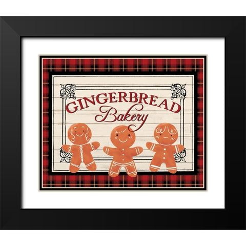 Gingerbread Bakery Black Modern Wood Framed Art Print with Double Matting by Allen, Kimberly