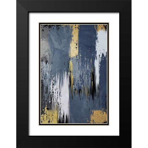 Painted Strokes 2 V2 Black Modern Wood Framed Art Print with Double Matting by Allen, Kimberly