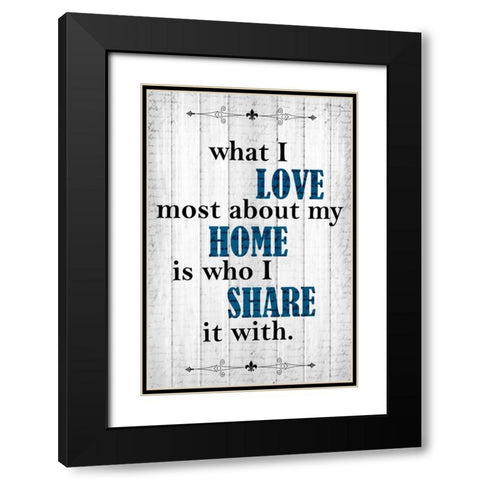 Every Love 1 Black Modern Wood Framed Art Print with Double Matting by Allen, Kimberly