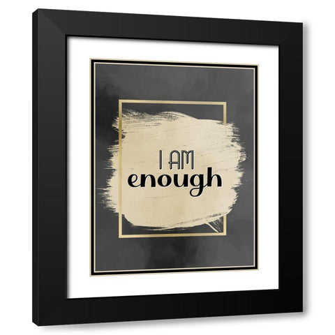 Enough Black Modern Wood Framed Art Print with Double Matting by Allen, Kimberly