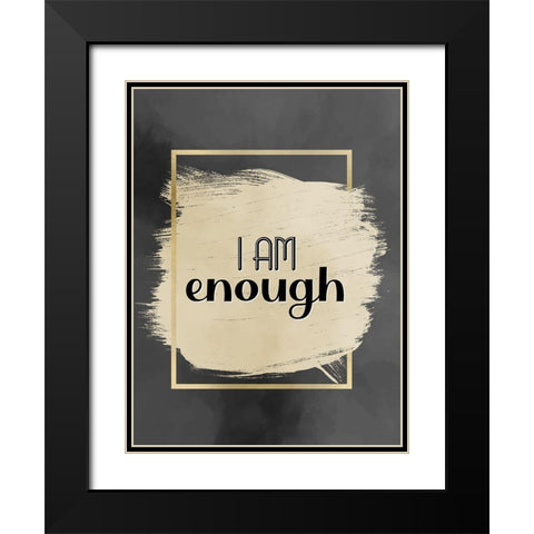 Enough Black Modern Wood Framed Art Print with Double Matting by Allen, Kimberly
