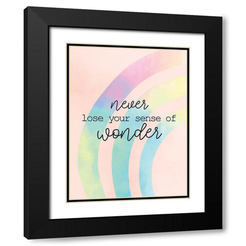 Never Loose Black Modern Wood Framed Art Print with Double Matting by Allen, Kimberly
