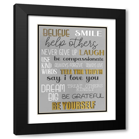 Be Bold 2 Black Modern Wood Framed Art Print with Double Matting by Allen, Kimberly
