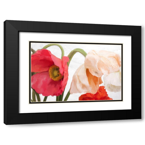 Poppies Black Modern Wood Framed Art Print with Double Matting by Allen, Kimberly