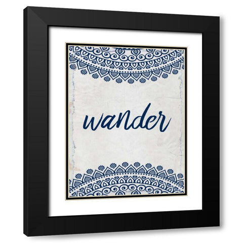 Wander Henna 2 Black Modern Wood Framed Art Print with Double Matting by Allen, Kimberly