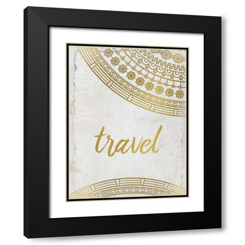 Wander Henna Gold 3 Black Modern Wood Framed Art Print with Double Matting by Allen, Kimberly
