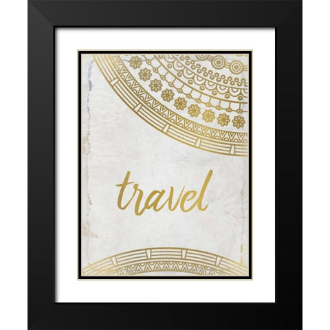 Wander Henna Gold 3 Black Modern Wood Framed Art Print with Double Matting by Allen, Kimberly