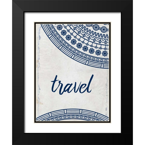 Wander Henna 3 Black Modern Wood Framed Art Print with Double Matting by Allen, Kimberly