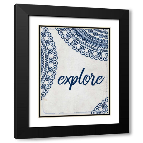 Wander Henna 4 Black Modern Wood Framed Art Print with Double Matting by Allen, Kimberly