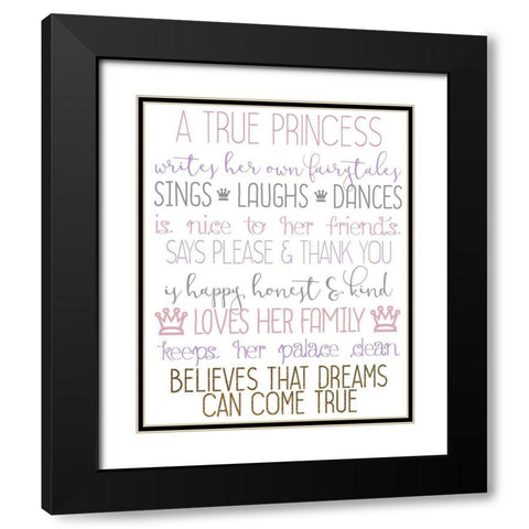 A True Princess 2 Black Modern Wood Framed Art Print with Double Matting by Allen, Kimberly