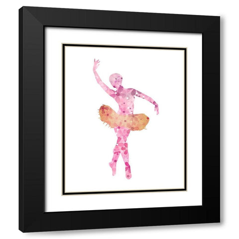 Arabesque 1 Black Modern Wood Framed Art Print with Double Matting by Allen, Kimberly