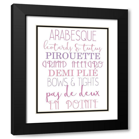 Arabesque 2 Black Modern Wood Framed Art Print with Double Matting by Allen, Kimberly