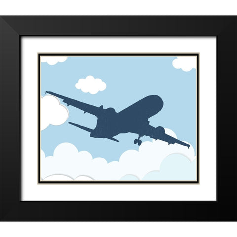 Jet 1 Black Modern Wood Framed Art Print with Double Matting by Allen, Kimberly