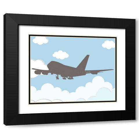 Jet 3 Black Modern Wood Framed Art Print with Double Matting by Allen, Kimberly