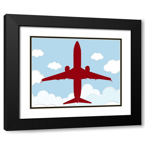 Jet 2 Black Modern Wood Framed Art Print with Double Matting by Allen, Kimberly