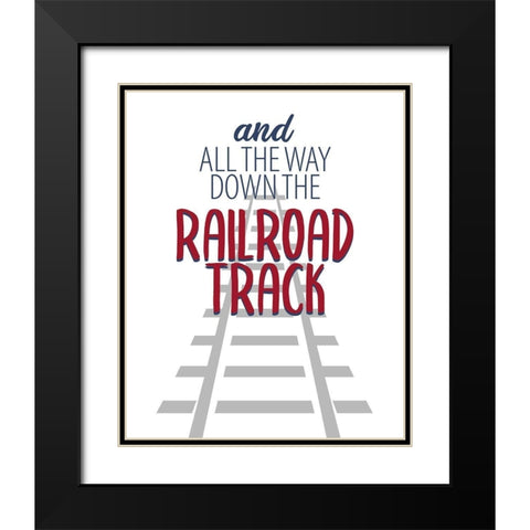 Railroad Track 3 Black Modern Wood Framed Art Print with Double Matting by Allen, Kimberly