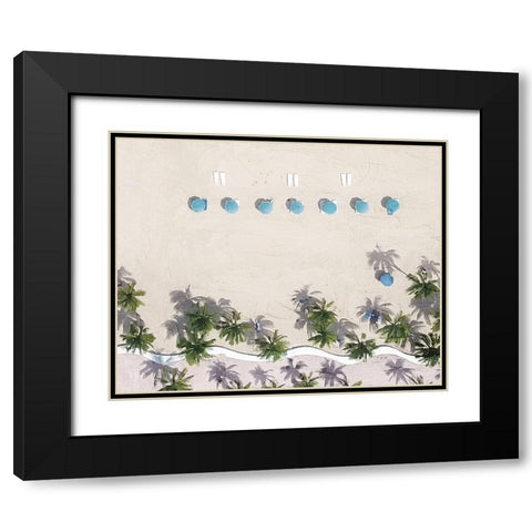 Aerial Beach 4 Black Modern Wood Framed Art Print with Double Matting by Allen, Kimberly