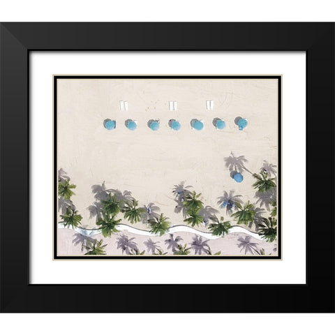 Aerial Beach 4 Black Modern Wood Framed Art Print with Double Matting by Allen, Kimberly