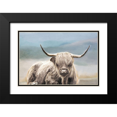 Highland Black Modern Wood Framed Art Print with Double Matting by Allen, Kimberly