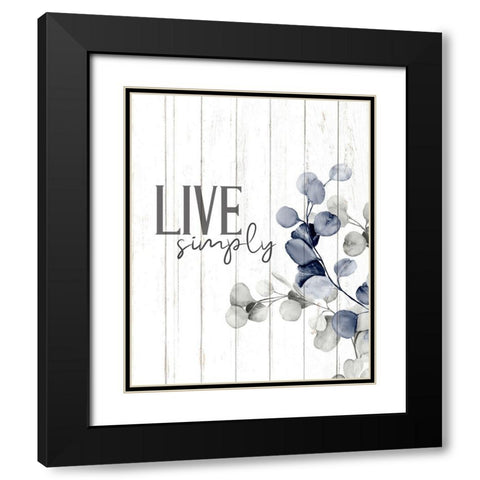Enjoy and Live 2 Black Modern Wood Framed Art Print with Double Matting by Allen, Kimberly