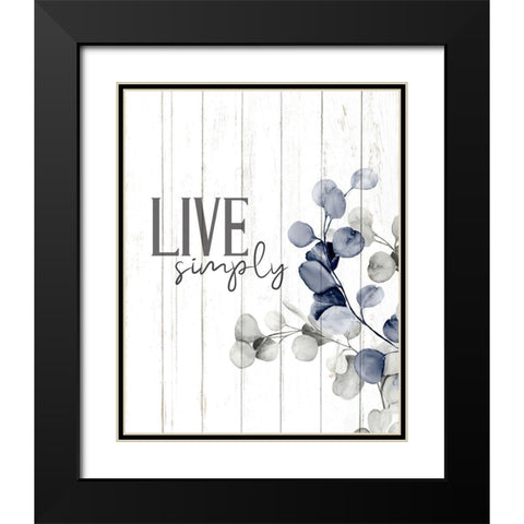 Enjoy and Live 2 Black Modern Wood Framed Art Print with Double Matting by Allen, Kimberly