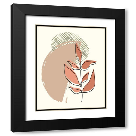 Elements 1 Black Modern Wood Framed Art Print with Double Matting by Allen, Kimberly