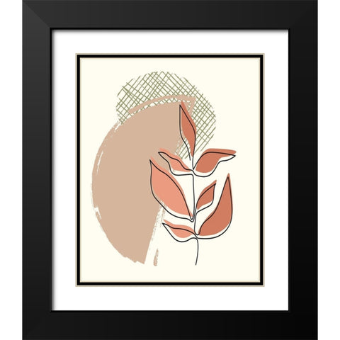 Elements 1 Black Modern Wood Framed Art Print with Double Matting by Allen, Kimberly