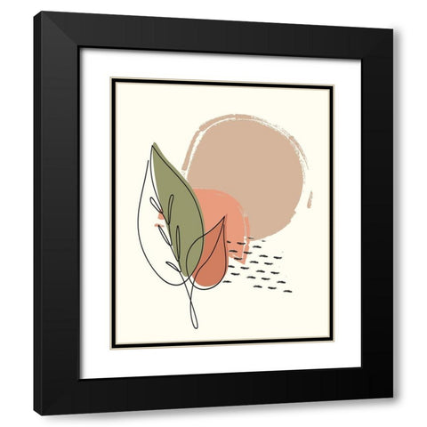Elements 2 Black Modern Wood Framed Art Print with Double Matting by Allen, Kimberly