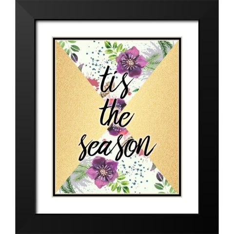 Tis the Season Black Modern Wood Framed Art Print with Double Matting by Allen, Kimberly