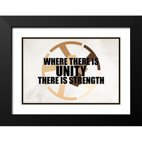 There is Strength Black Modern Wood Framed Art Print with Double Matting by Allen, Kimberly