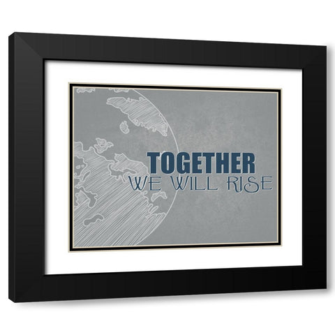 Rise Black Modern Wood Framed Art Print with Double Matting by Allen, Kimberly