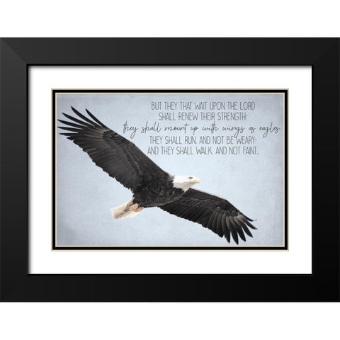 Wings Black Modern Wood Framed Art Print with Double Matting by Allen, Kimberly