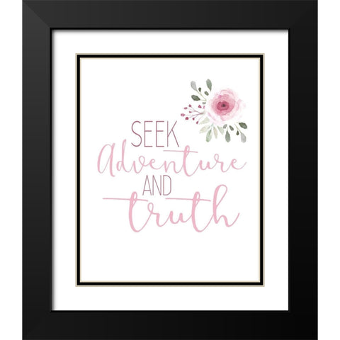 Seek Adventure Black Modern Wood Framed Art Print with Double Matting by Allen, Kimberly