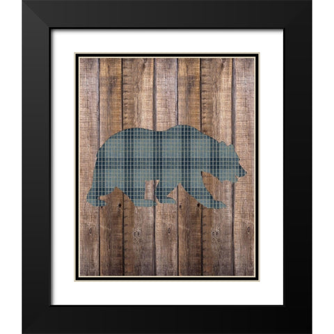 Bear Woods Black Modern Wood Framed Art Print with Double Matting by Allen, Kimberly