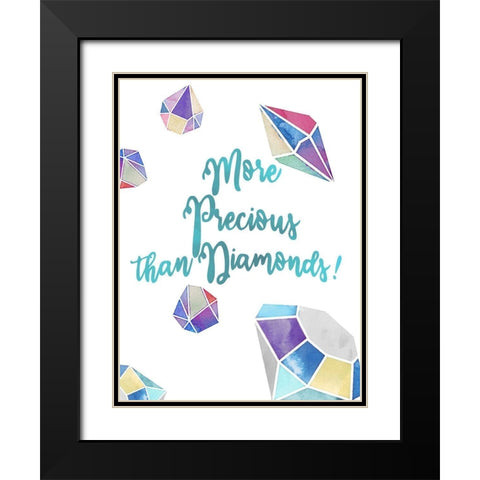More Precious than Diamonds Black Modern Wood Framed Art Print with Double Matting by Allen, Kimberly