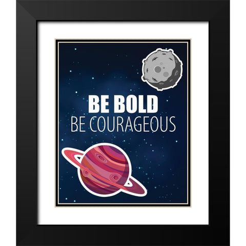 Be Bold Space Black Modern Wood Framed Art Print with Double Matting by Allen, Kimberly