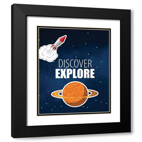 Explore Space Black Modern Wood Framed Art Print with Double Matting by Allen, Kimberly